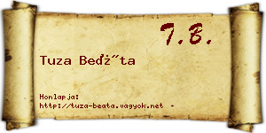 Tuza Beáta névjegykártya